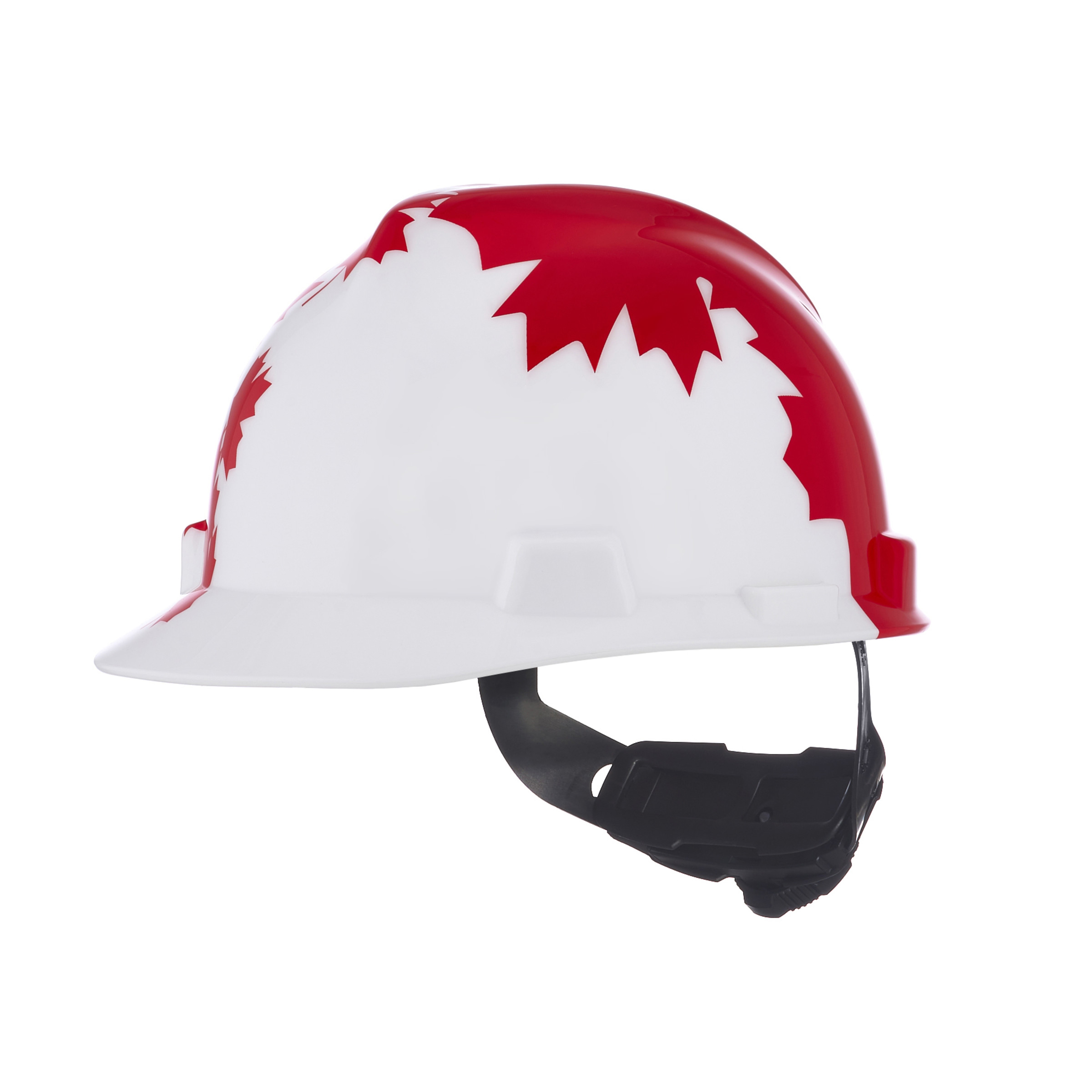 Canadian Freedom Series V-Gard Protective Cap, White w/Red Maple Leaf